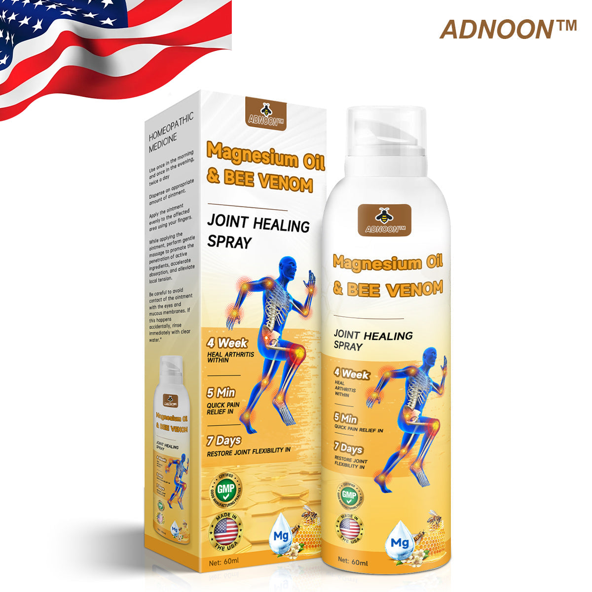 50upsell💧🐝ADNOON™ Magnesium Oil & Bee Venom Joint Healing Spray👨‍⚕️
