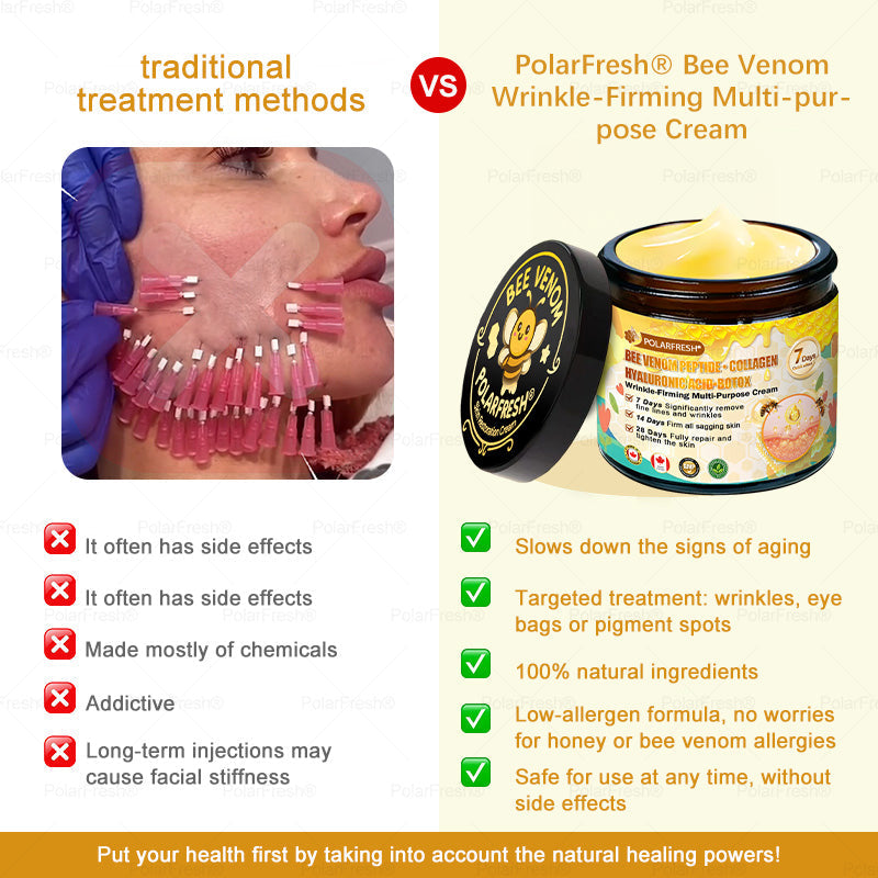 🎁 Shipped from CA | Clinically Proven: PolarFresh® Bee Venom Wrinkle-Firming Multi-purpose Cream with bee venom peptides, botulinum toxin, hyaluronic acid, and collagen💧. Targets wrinkles, fine lines, sagging, stretch marks, dark spots and more (Copy)