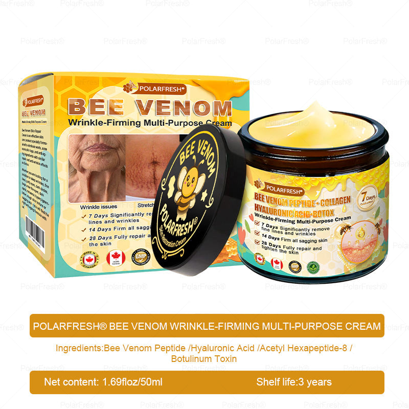 🎁 Shipped from CA | Clinically Proven: PolarFresh® Bee Venom Wrinkle-Firming Multi-purpose Cream with bee venom peptides, botulinum toxin, hyaluronic acid, and collagen💧. Targets wrinkles, fine lines, sagging, stretch marks, dark spots and more (Copy)