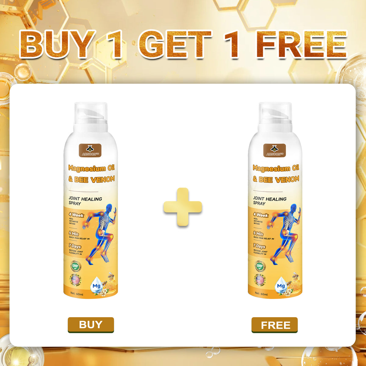 50upsell💧🐝ADNOON™ Magnesium Oil & Bee Venom Joint Healing Spray👨‍⚕️