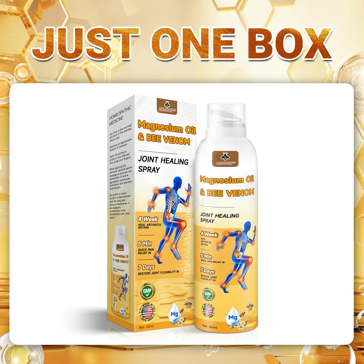 50upsell💧🐝ADNOON™ Magnesium Oil & Bee Venom Joint Healing Spray👨‍⚕️